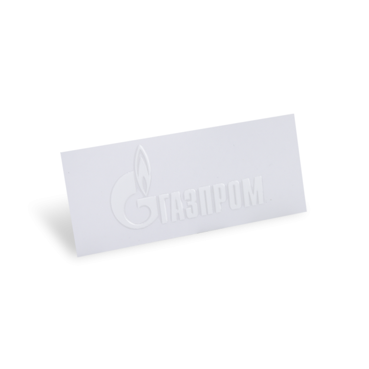 UV-DTF-этикетка Газпром — Материал: UV-DTF — UV-DTF-этикетки
