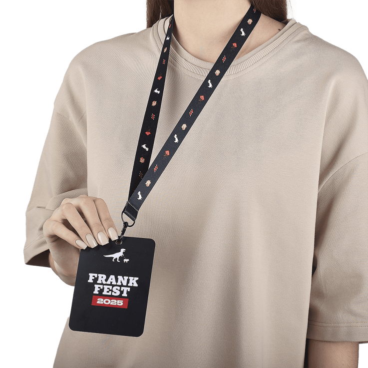 Ланъярд Frank Fest 2025 — Вид печати:Сублимация — Материал: Сублимационный — Ланъярды с логотипом на заказ