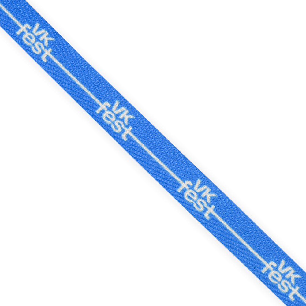 Киперная лента VK-fest — Вид печати:Шелкография на лентах — Материал: Киперный — Ленты для пошива одежды